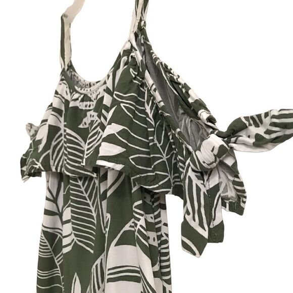 Old Navy Hawaiian cold shoulder blouse S–6/7 - Picture 2 of 4